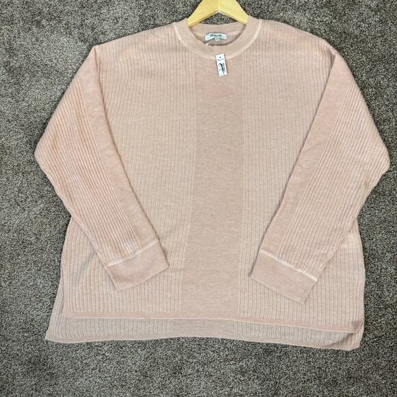 Madewell NWT Women's Size Large Lightweight Alpaca Barons Varregated Rib Sweater - Picture 4 of 13